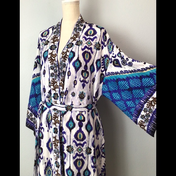 Soft Surroundings Kimono Robe Pockets - Picture 3 of 11